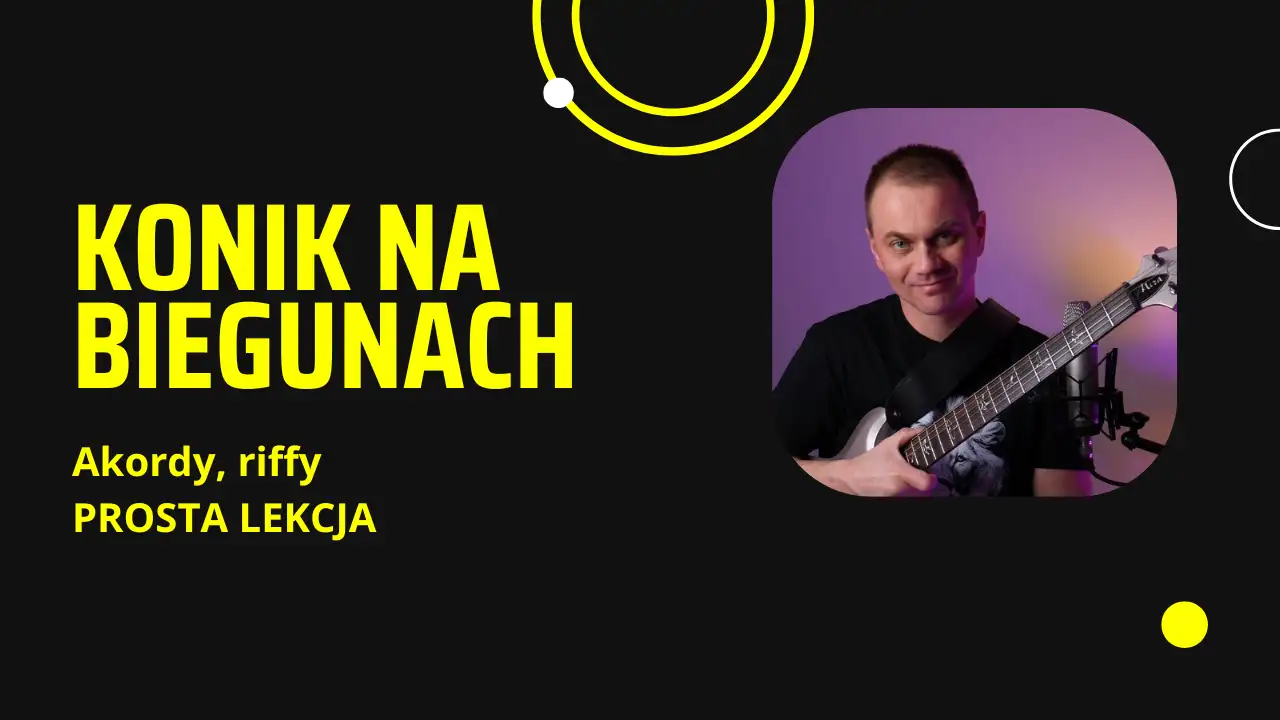 Konik na biegunach na gitarze elektrycznej